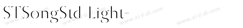 STSongStd Light字体转换